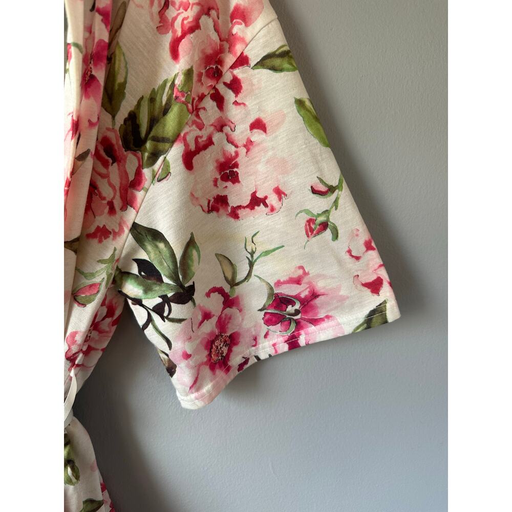 Show Me Your Mumu Brie Robe Garden Of Blooms Pink Floral Rose Robe One Size - Picture 3 of 6